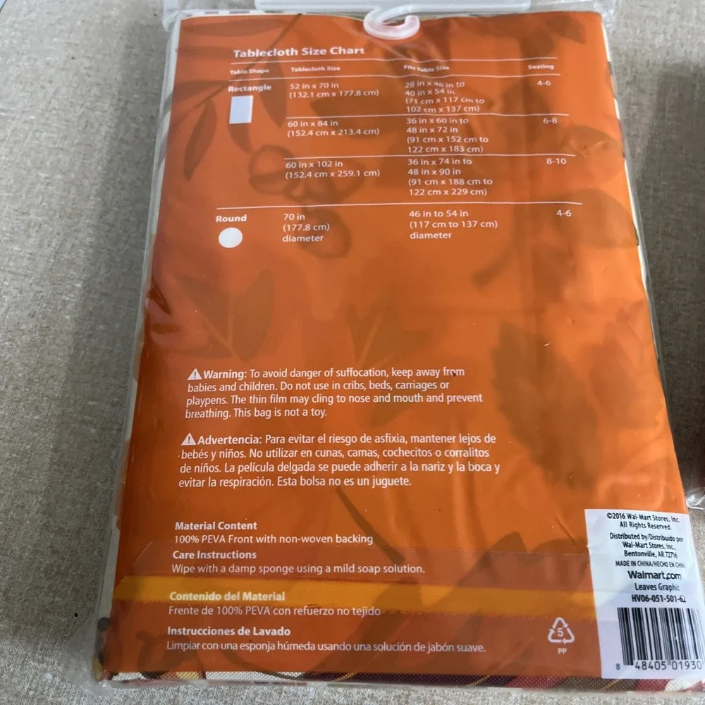 (2) Tablecloths Vinyl Flannel Back Oblong 52